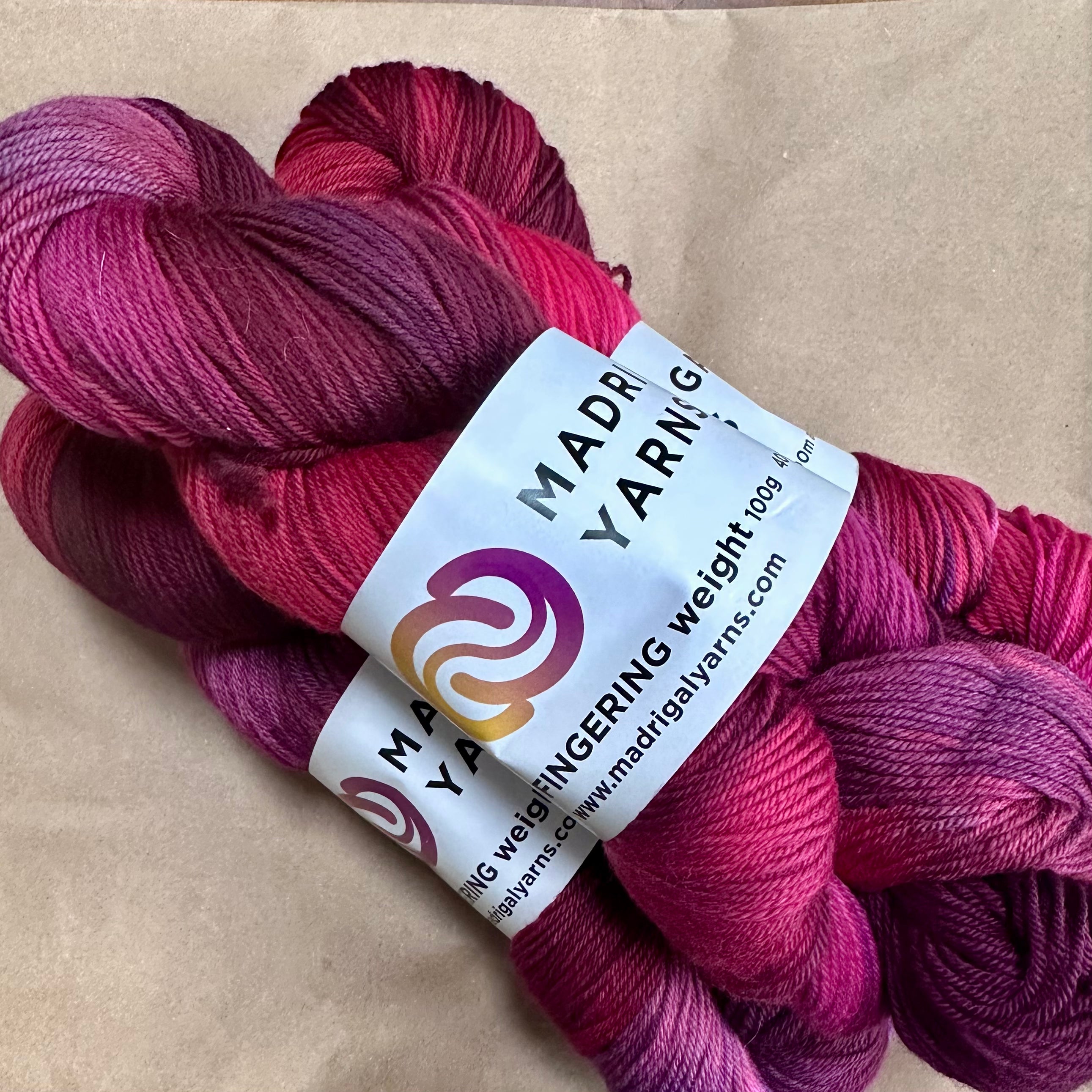 Madrigal Yarns Cherries Fingering Yarn