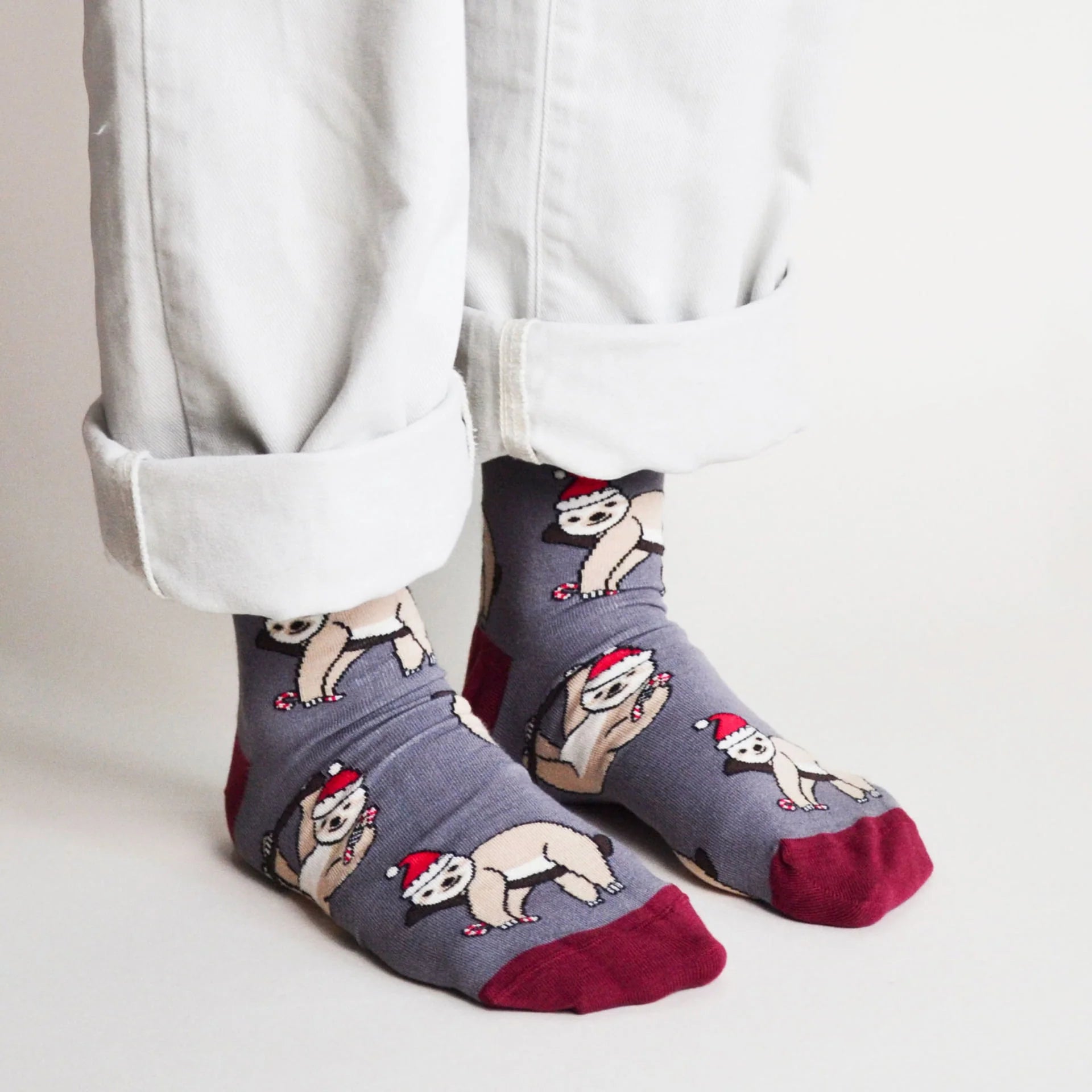 Bare Kind Christmas Save the Sloths Bamboo Socks