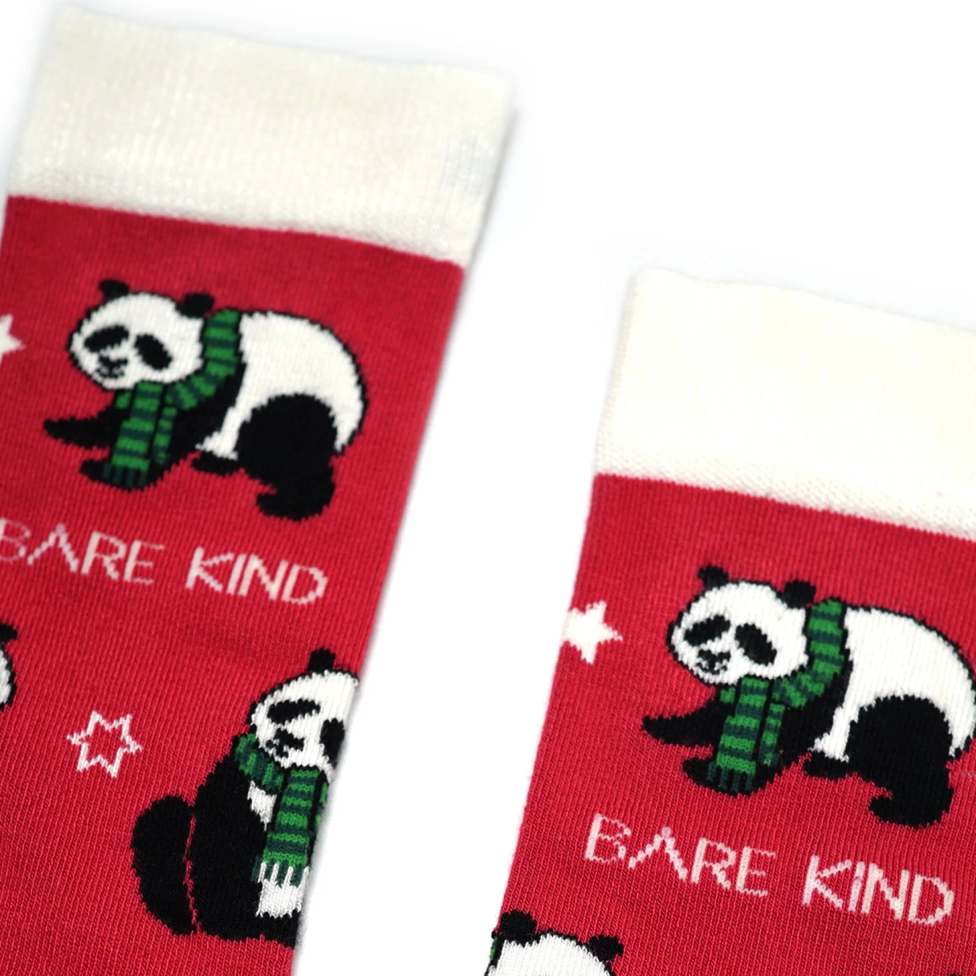 Bare Kind Christmas Save the Pandas Bamboo Socks