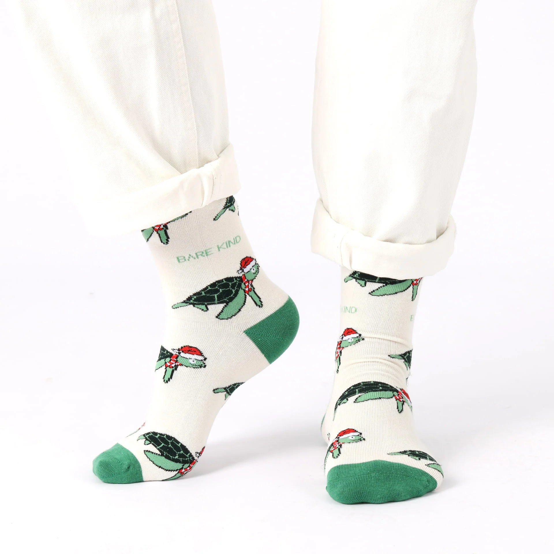 Bare Kind Christmas Save the Turtle Bamboo Socks