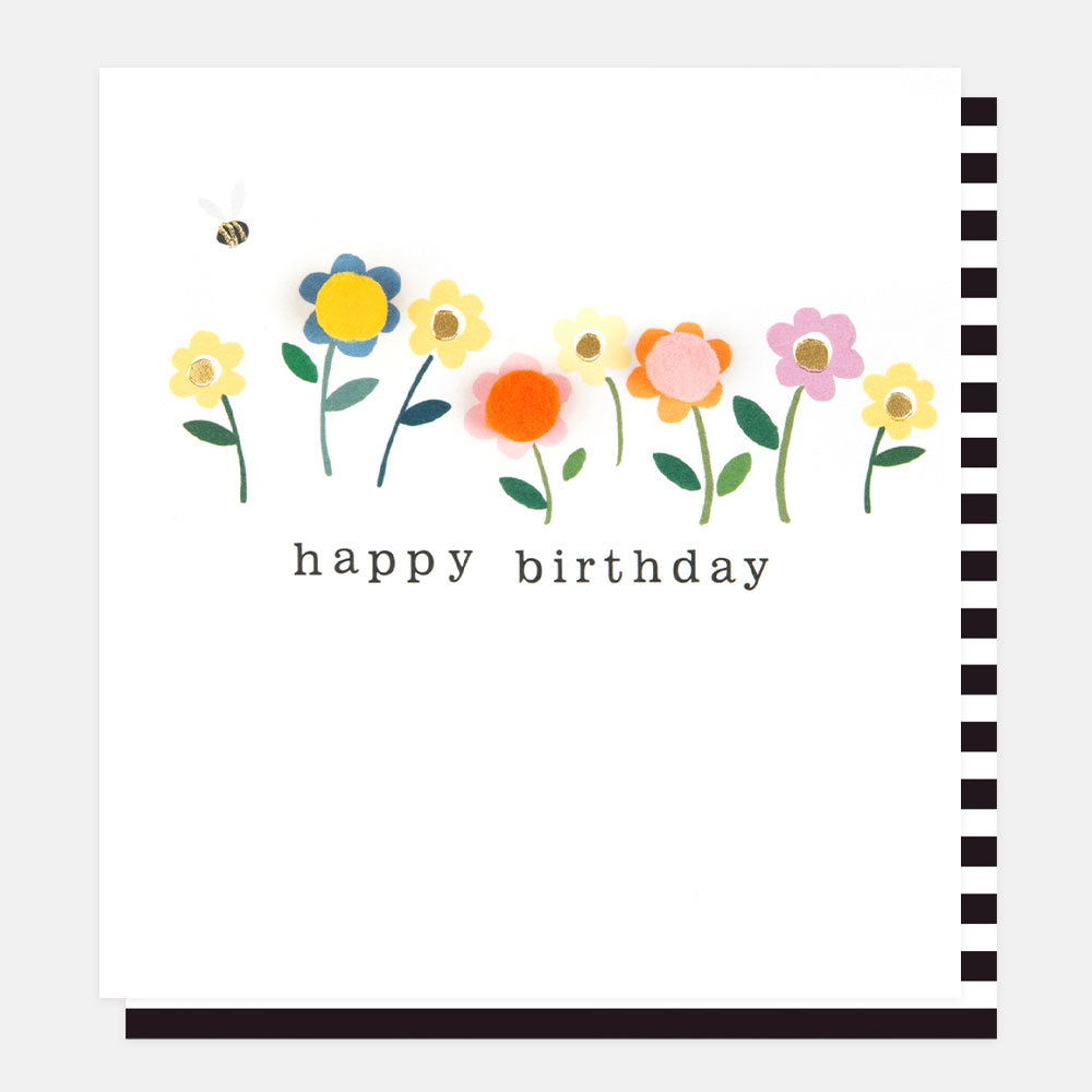 Caroline Gardner Greeting Card - Happy Birthday Flowers