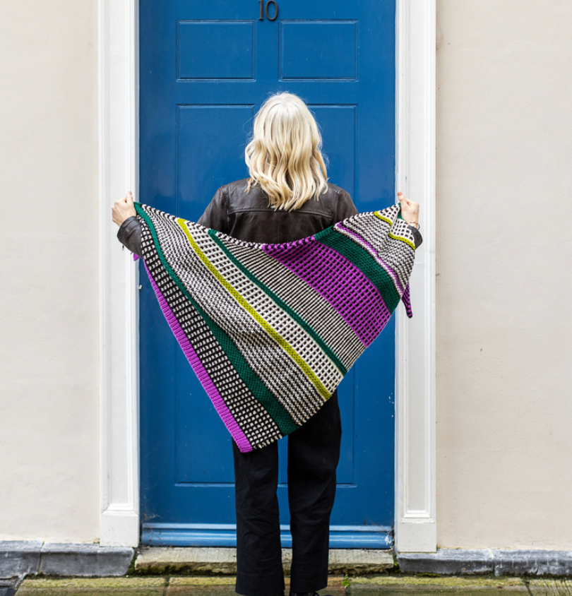 A Walk in The Park Shawl Kit designed by Erika Knight