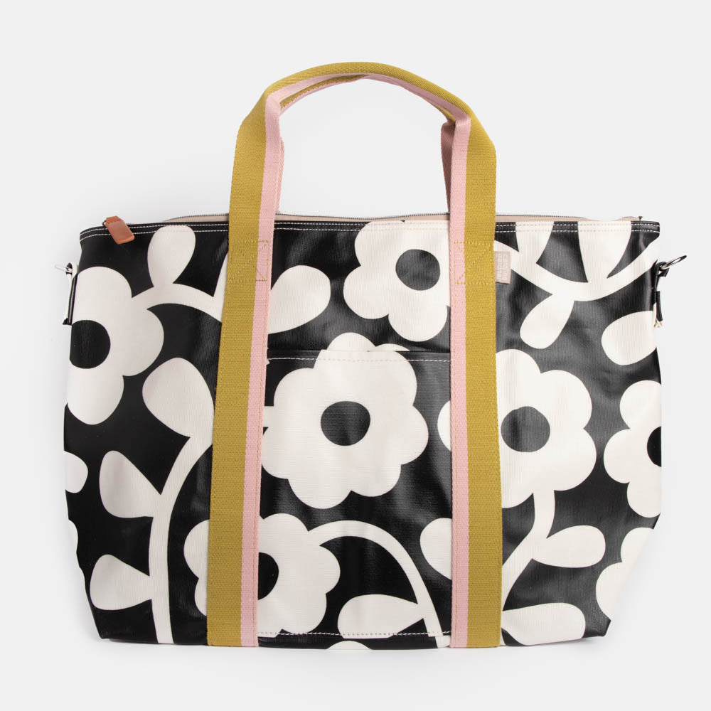 Caroline Gardner Monochrome Floral Weekend Bag