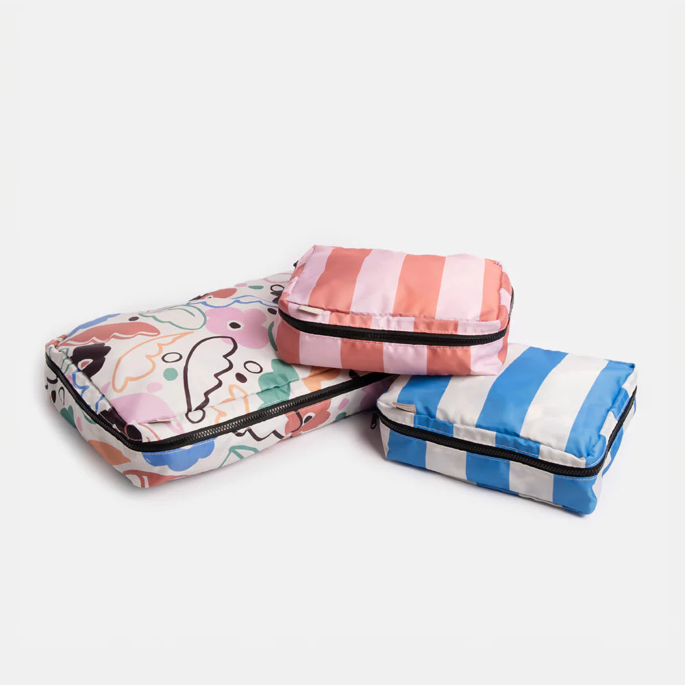 Caroline Gardner Set of 3 Abstract Packing Cubes