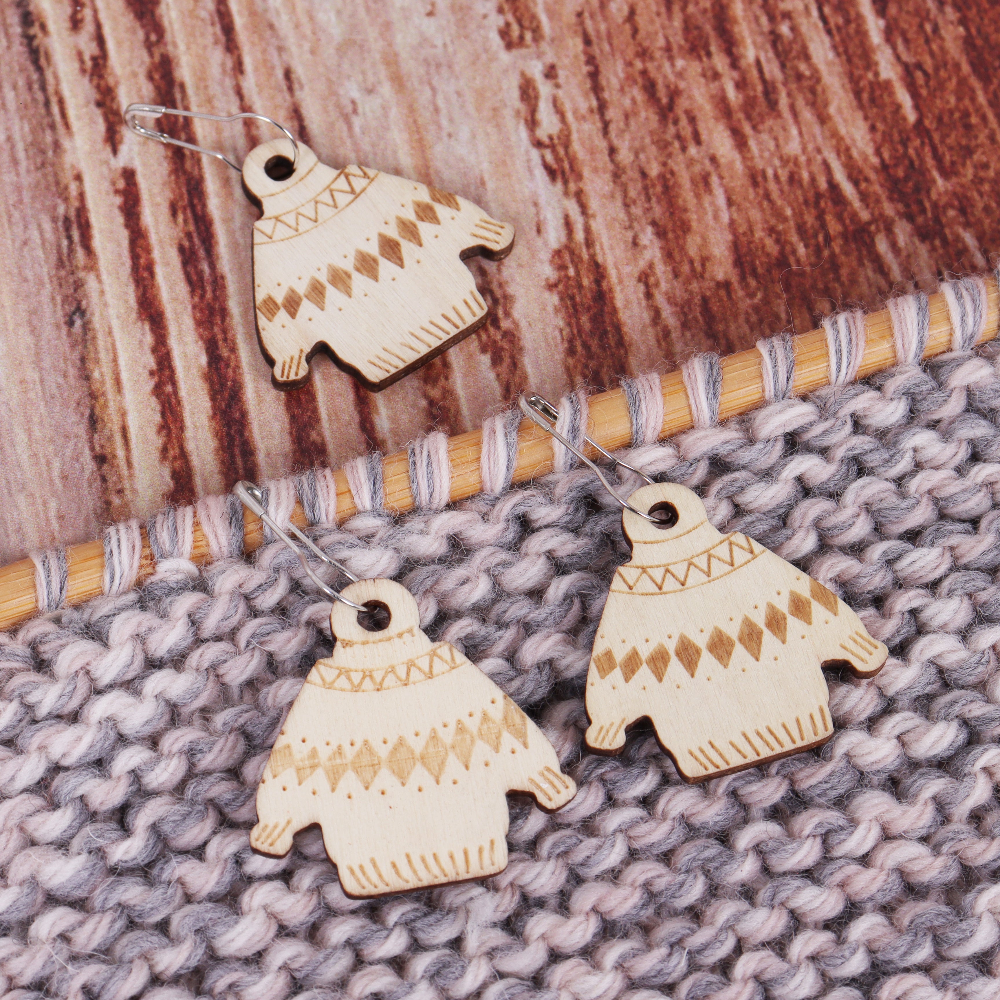 Milward Wooden Stitch Markers - Woolly Jumper