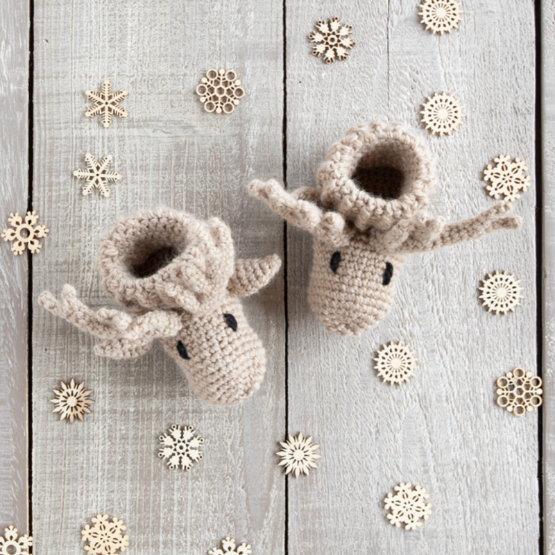 Toft Infant Reindeer Booties Crochet Kit