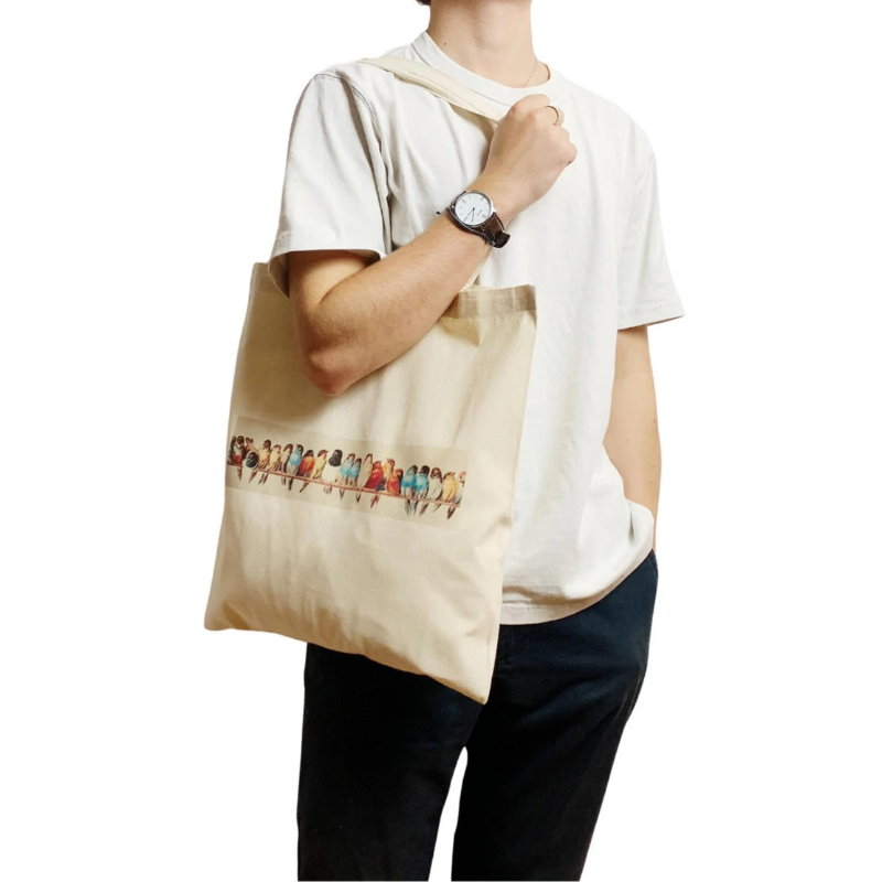 A Perch of Birds Tote Bag